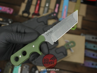 Нож Cold Steel Mini-TAC Tanto Green - зеленая рукоять, ножны, цепочка