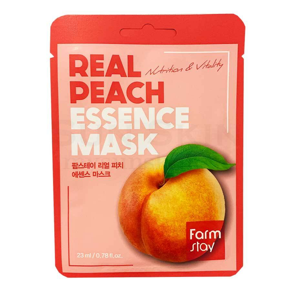 [Farm Stay] Real Peach Essence Mask - Тканевая маска для лица с экстрактом персика, 23 мл