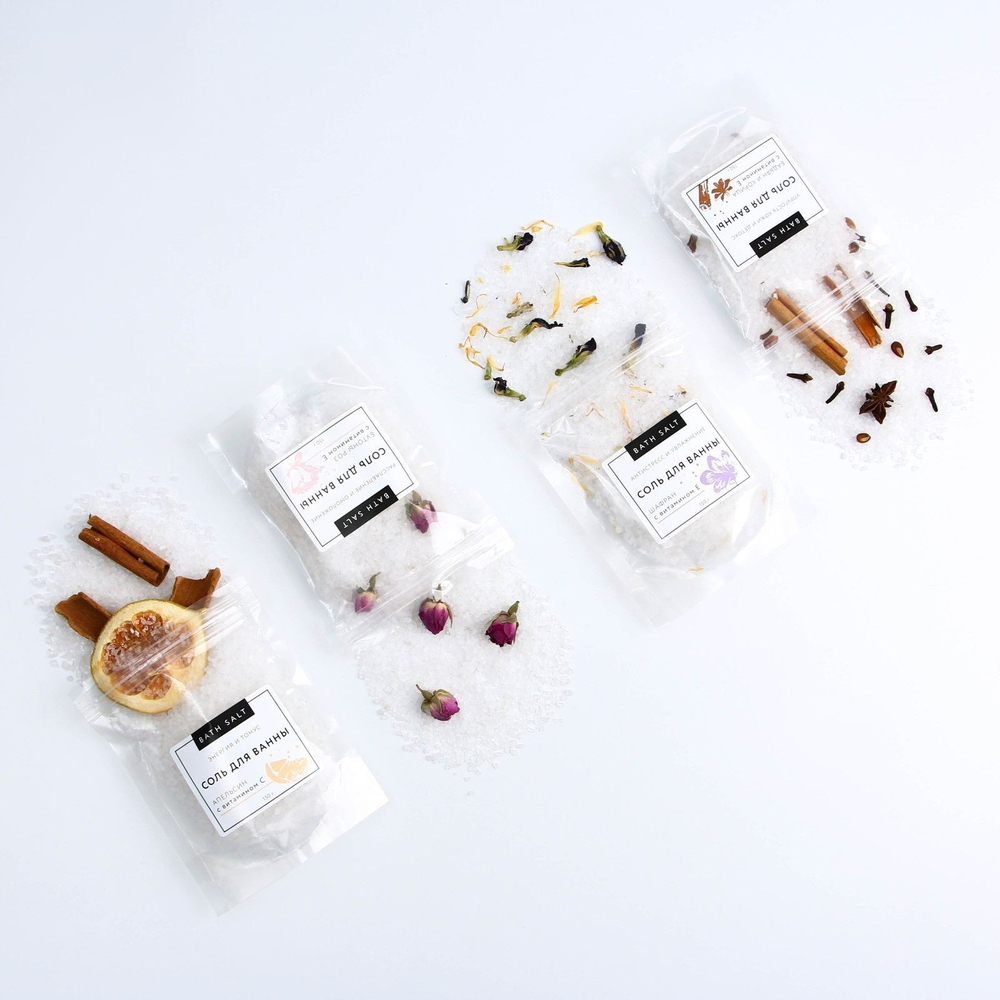 Соль для ванны «Антистресс и увлажнение» с шафраном - 150 гр.