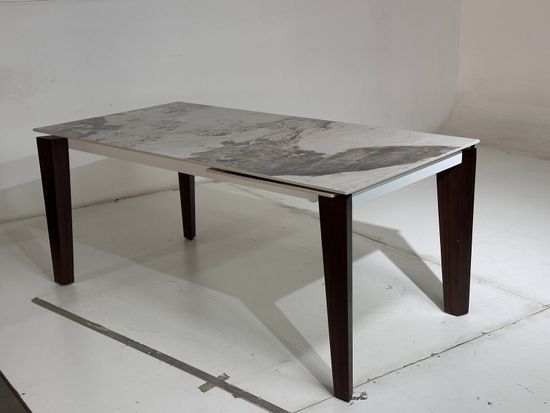 Стол ESMIR 180 GLOSS LUXURY PANDORA SOLID CERAMIC/орех