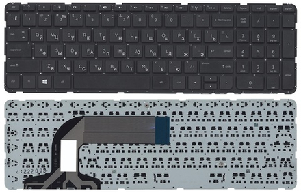 Клавиатура для ноутбука HP Pavilion Envy 17-e, 17-e000, 17-e100 Series. Плоский Enter. Черная, без рамки