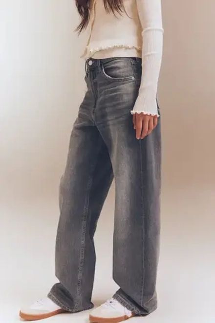 H&M Джинсы с эффектом потертости, серый