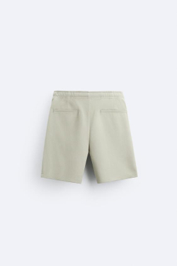 ZARA ШОРТЫ ИЗ МЯГКОЙ РЕЛЬЕФНОЙ ТКАНИ, БЕЖЕВЫЙ