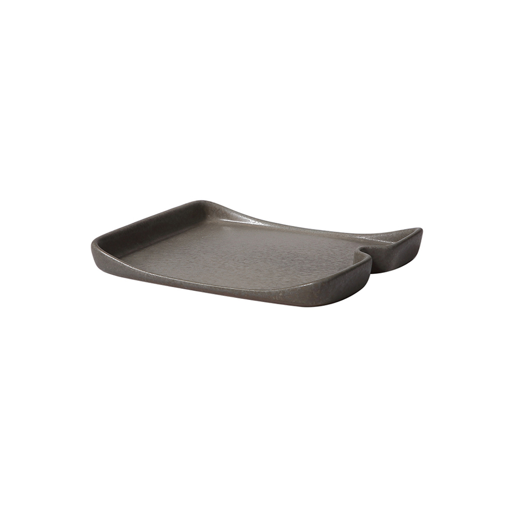 Тарелка 21х18см Roomers Tableware серая