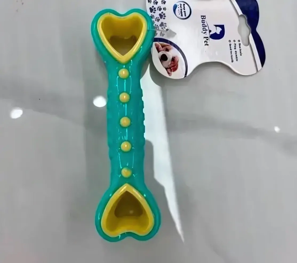 Игрушка жевательная для малых и средних пород собак «Косточка», цвет мятный, 14,5*3,5см