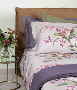 Постельное белье 1.5 спальное Decoflux Orchids Almond/Almond