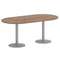 First Стол овальный KSPRG-3 Дуб Табак/Металл Серый 1800*900*750