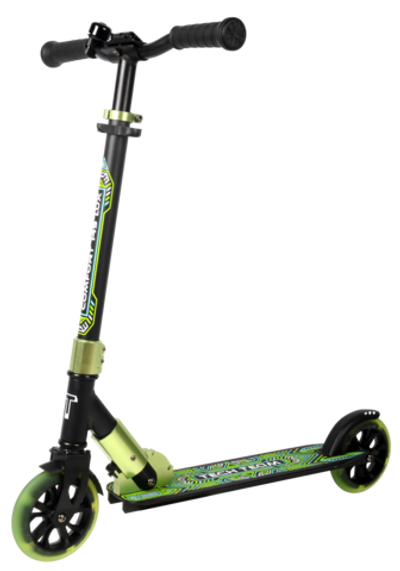 Детский самокат Tech Team ​Comfort Lux 145 2022 черно-зеленый