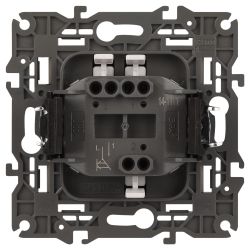 Кнопка ЭРА Elegance 14-1111-16 , 10АХ-250В, Elegance, титан