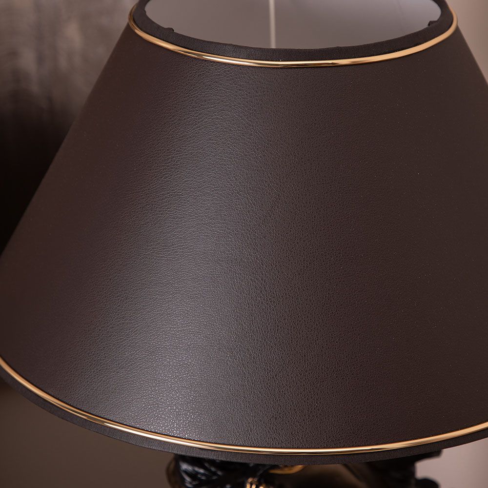 Настольная лампа с бюро Лошадь императора Бронза с абажуром 38 Мокко