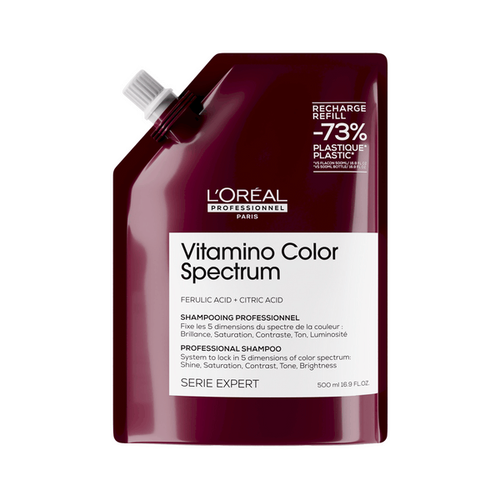 L'Oreal Professionnel Vitamino Color Spectrum безсульфатный шампунь для окрашенных волос сменный блок, 500 мл.