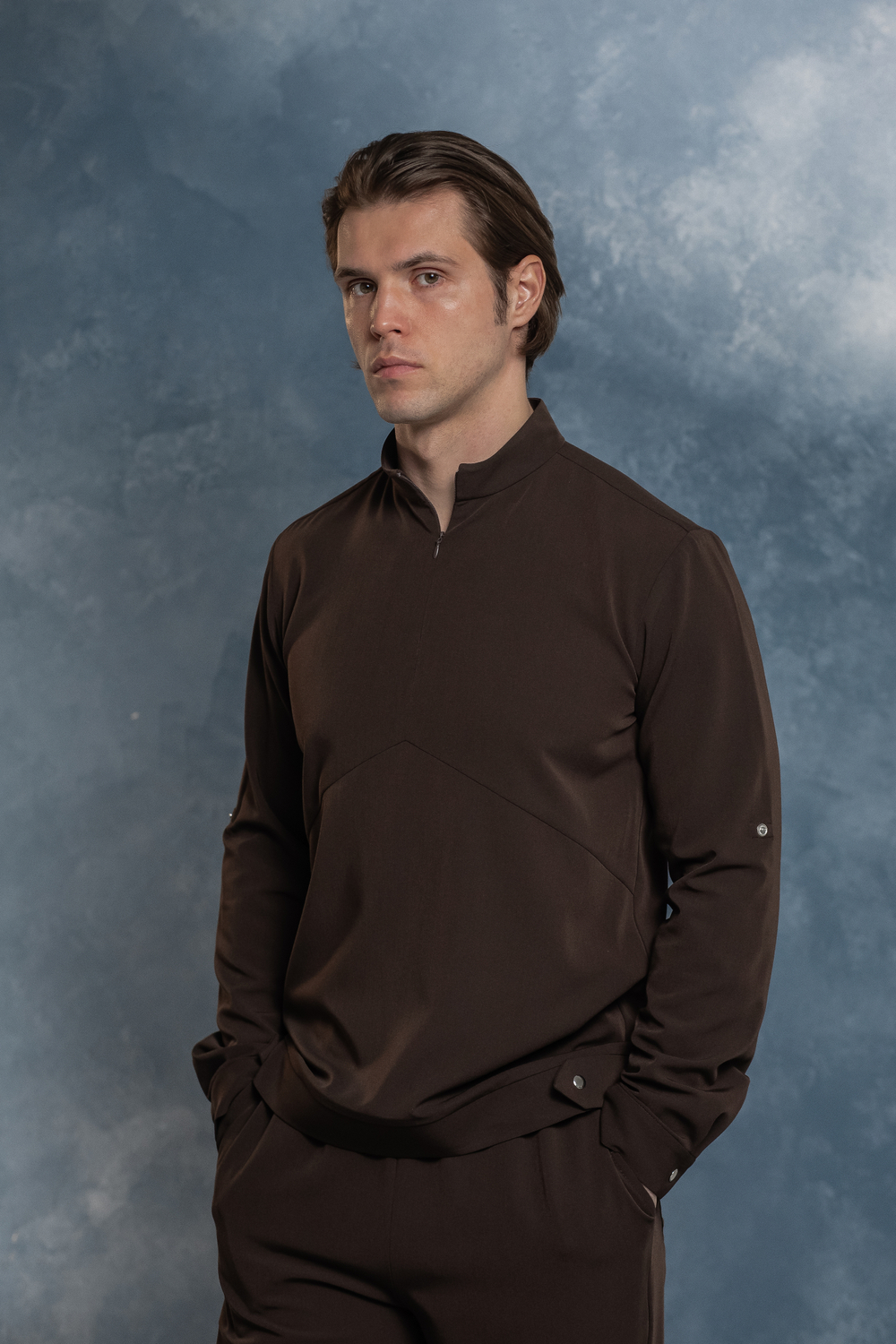 Костюм блуза унисекс MEN и прямые брюки