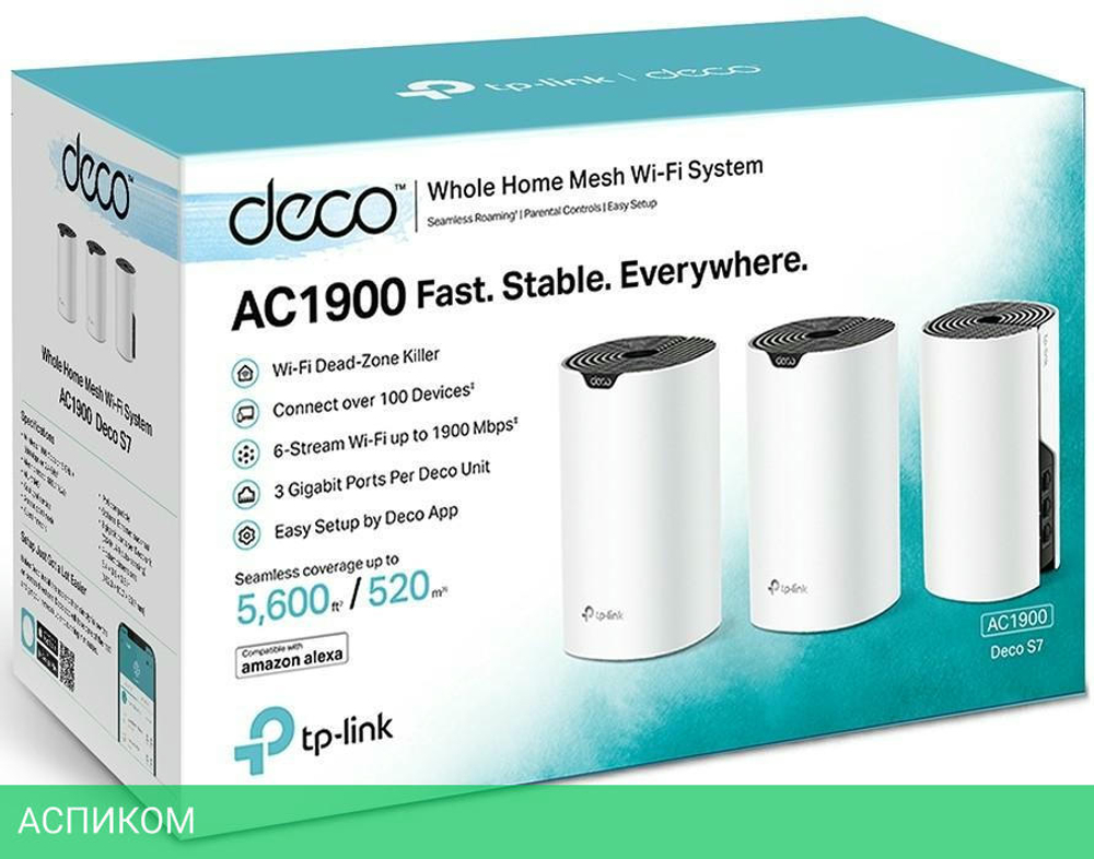 Wi-Fi система TP-Link Deco S7 3-pack (AC1900)
