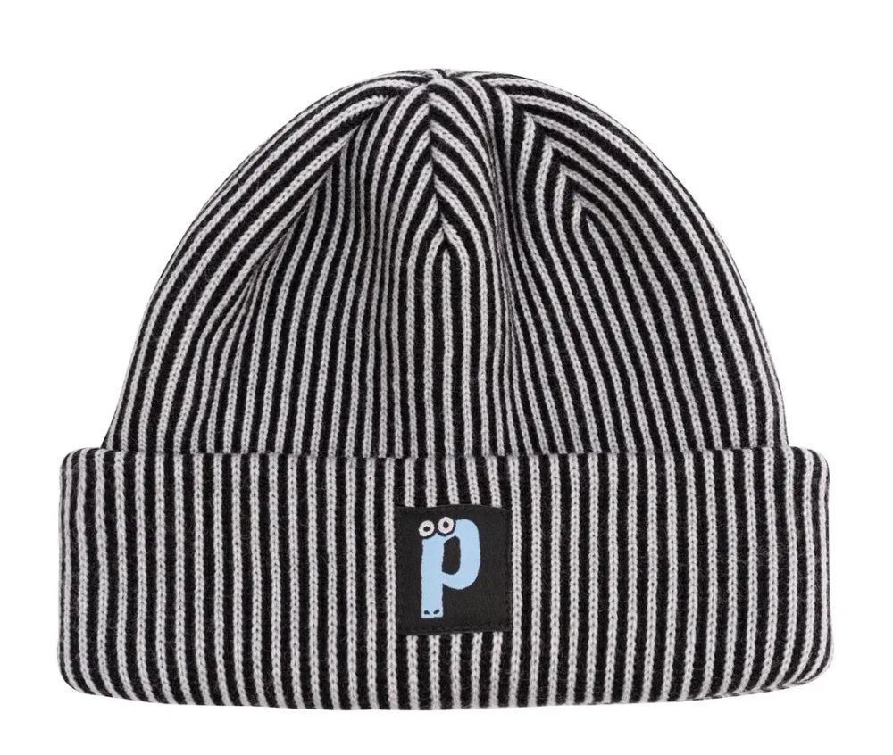Шапка Postaments Stripes черная/серая