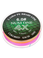 Шнур плетеный для рыбалки Ryobi NUM ONE PE4X-100M Multi Colour 3.5#/0,310 mm