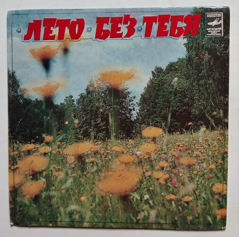 Винтажная виниловая пластинка LP Лето Без Тебя 7 дюймов (СССР 1982)