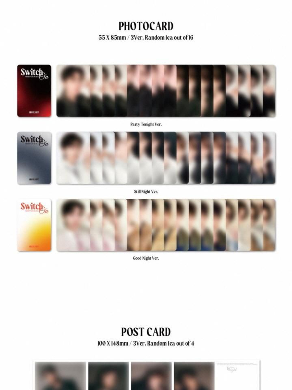 Альбом HIGHLIGHT - SWITCH ON 5th Mini Album RANDOM Version