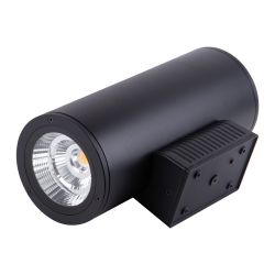 ULU-S22D-2x22W-2700K IP65 BLACK Светильник светодиодный уличный. Архитектурный накладной. Теплый белый свет 2700K. Корпус черный. TM Uniel