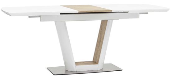 Стол обеденный Atlant раскладной 160-200*90 глянцевый белый