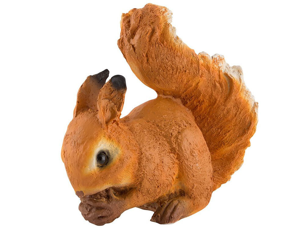 Фигура садовая "Белка грызет желудь" 28см, полистоун