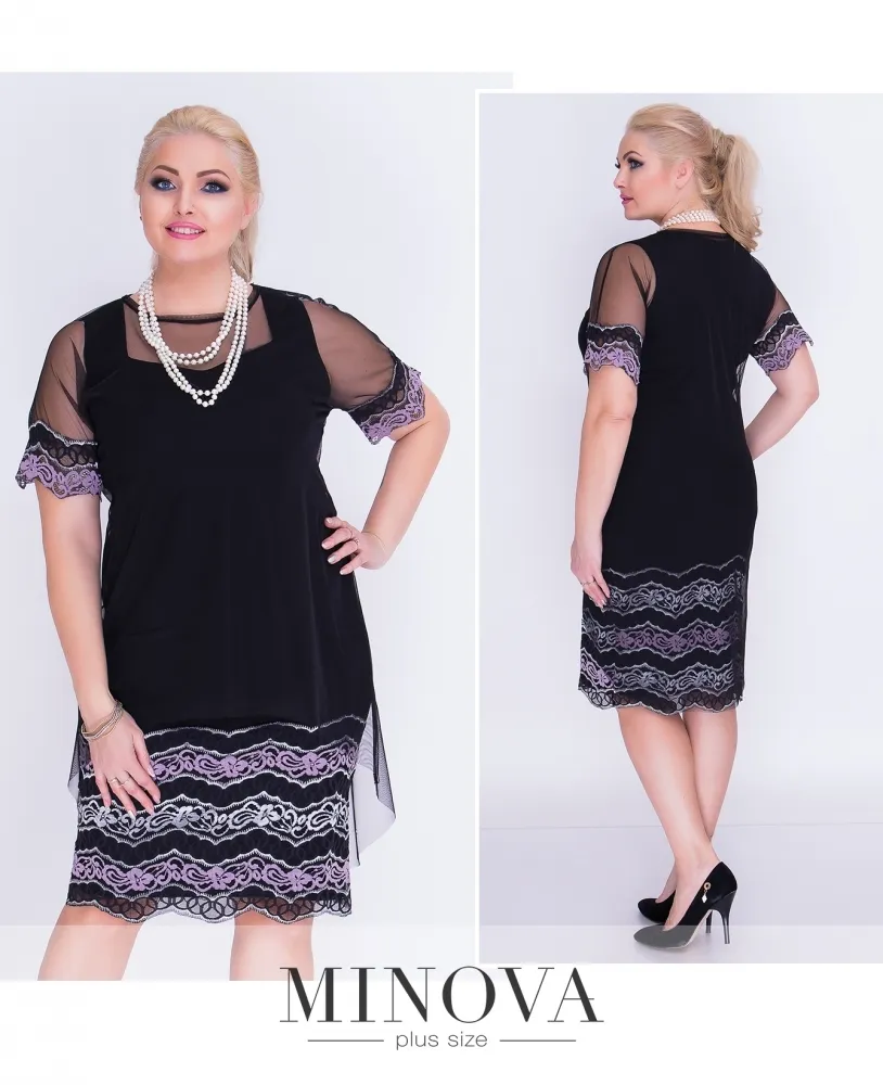 Платье 00273-черный Minova
