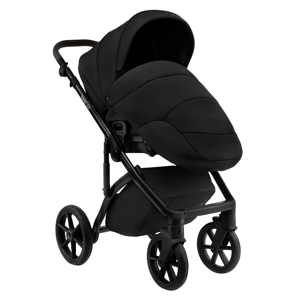 Коляска 2 в 1 Roan Bass Next 2.0, Caviar Black
