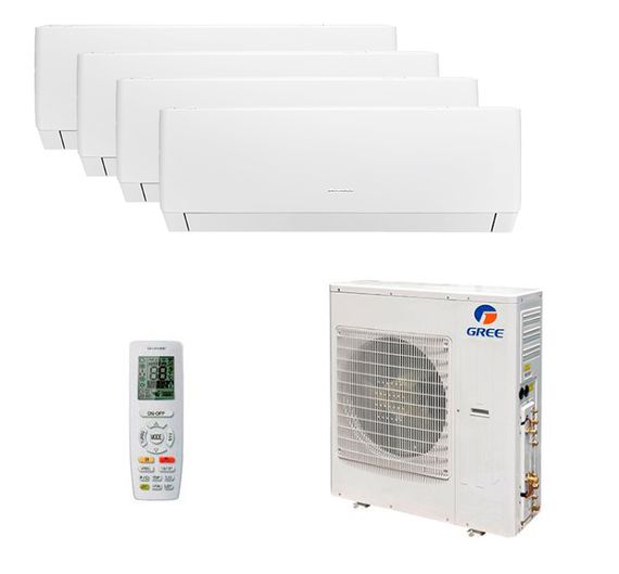 Мультисплит система на 4 комнаты Gree GWH09AGAXA-K6DNA4D/I x 2 + GWH12AGBXB-K6DNA4D/I + GWH18AGDXD-K6DNA4F/I / GWHD(36)NK6OO (LCLH)