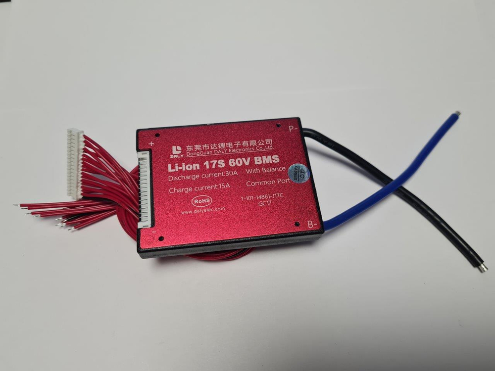 Плата контроля BMS Li-ion 17S 60V 30A