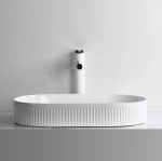 Раковина CR8009 накладная, белая, овальная 580х360х100 Ceruttispa