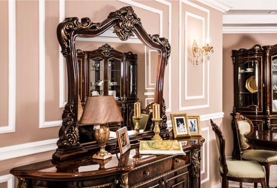 Комодм ДЖОКОНДА с зеркало корень дуба глянец