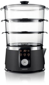 Пароварка PHILIPS HD9170/91 Чорний/нержавіюча сталь