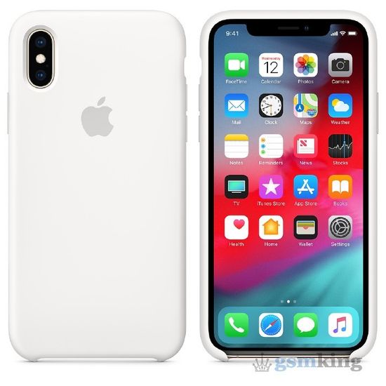 Apple Silicone Case iPhone XS Max White (Белый)