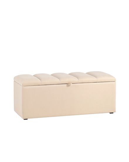 Пуф с крышкой Нильсон 2 велюр бежевый