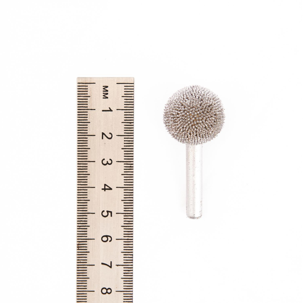 NS603 Шар шероховальный, Ø22,2мм, штифт 6,3мм, 330 Grit