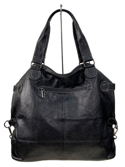 Женская сумка тоут из искусственной кожи, цвет черный