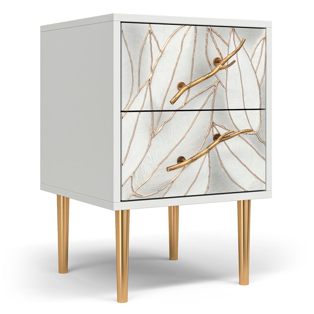 Тумба Арт Стайл с 2-мя ящиками Айс Амбер