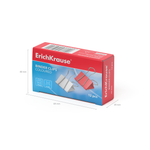 Зажимы для бумаг 19 мм, Erich Krause, цветные (красные и белые), уп. 12 шт, картон. коробка