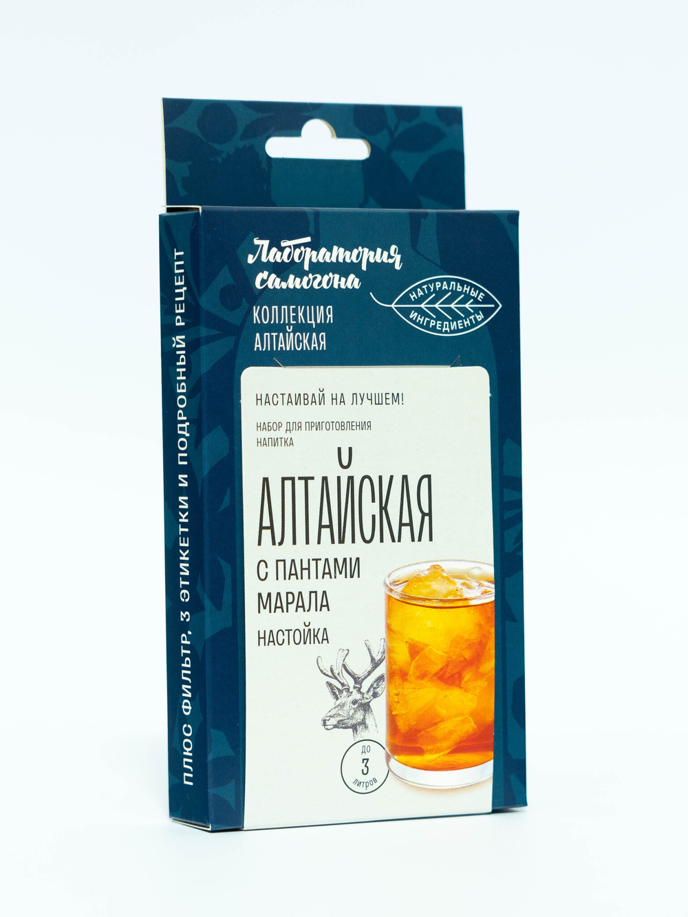Алтайская с пантами, настойка 1 шт / Лаборатория самогона (Подарок, Выгодная упаковка)