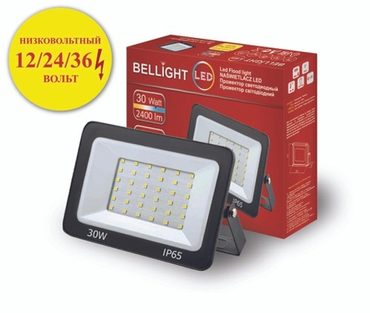 Прожектор LED низковольтный СДО 30Вт 4500К 12/24/36В IP65 Bellight