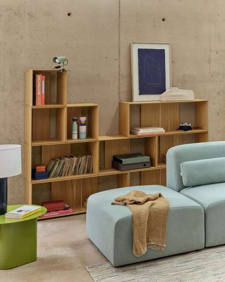 Litto набор из 9 модульных полок из шпона дуба 202 x 114 см