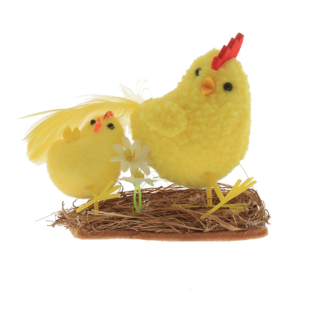 GAEM Фигурка декоративная "Курица с цыпленком", L9 W5,5 H9 см, 3в.