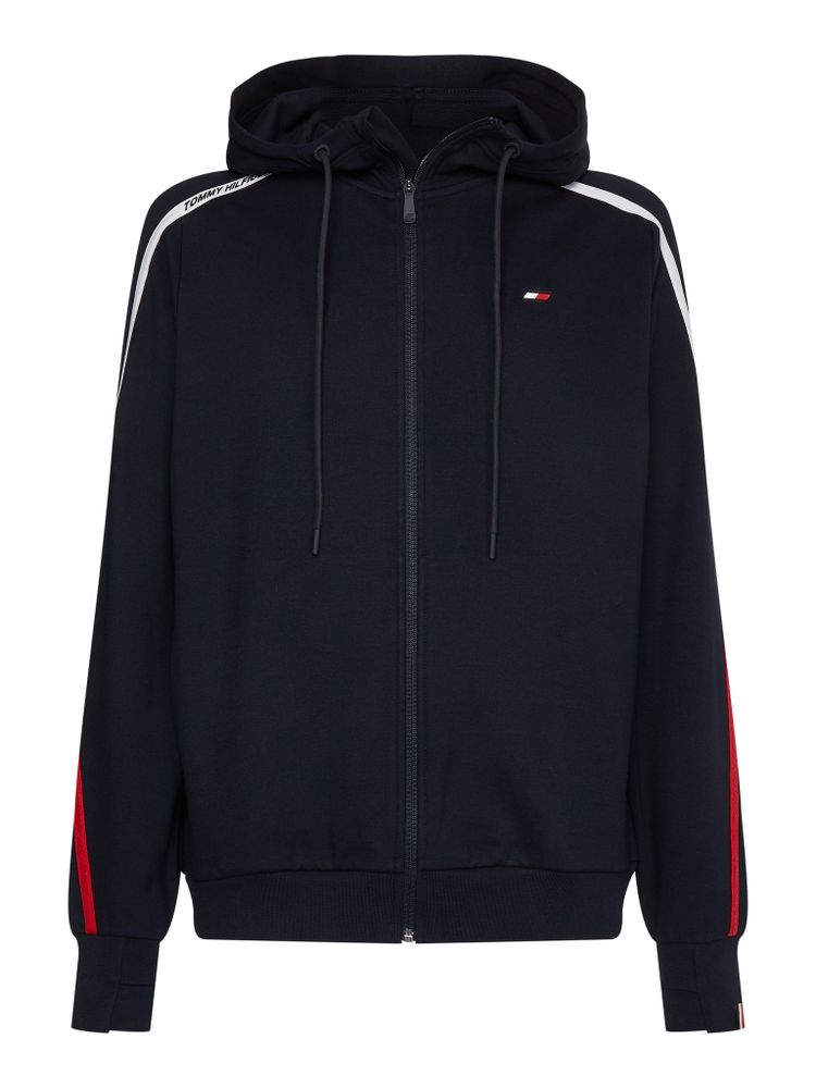 Мужская теннисная кофта Tommy Hilfiger Trim Full Zip Hoody - desert sky