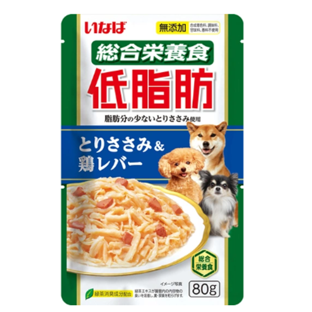 Inaba teishibo влажный корм куриное филе и куриная печень в желе дополнительный рацион для собак 80г