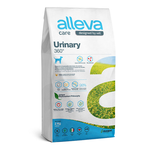 Диетический полнорационный корм Alleva Care Urinary 360, для собак при струвитах, 2 кг