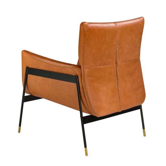 Кресло 5091/KF-A002-M2851 кожаное с черными стальными ножками Испания 