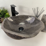 Раковина из речного камня RS-65145 46*39*15 0856