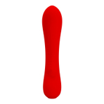 Красный изогнутый вибратор Matt - 19 см.