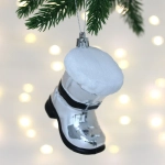 Елочная игрушка «Новогодний сапог» 8*5*8,5 см, Серебро