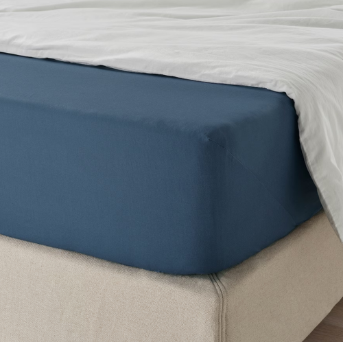 УЛВИДЕ ULLVIDE Простыня на резинке 160х200 см, темно-синяя