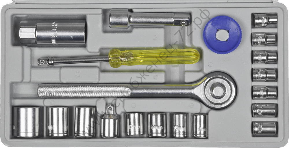DEXX 20 предм., (3/8″,+ 1/4″), универсальный набор инструмента (27602-H20)